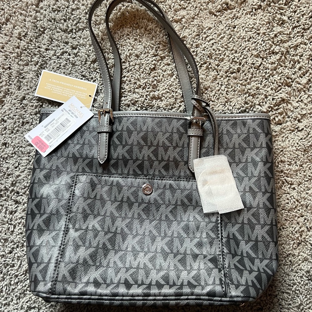michael kord grey purse